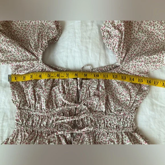 Silversaga Ida floral ditsy cotton peplum blouse, xs/small, like Doen - Picture 8 of 8